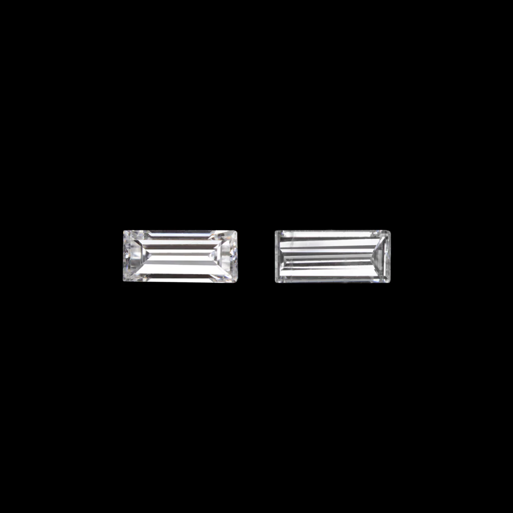 0.11ct F VS2 BAGUETTE CUT DIAMOND MATCHING PAIR LOOSE ACCENT STONES NATURAL