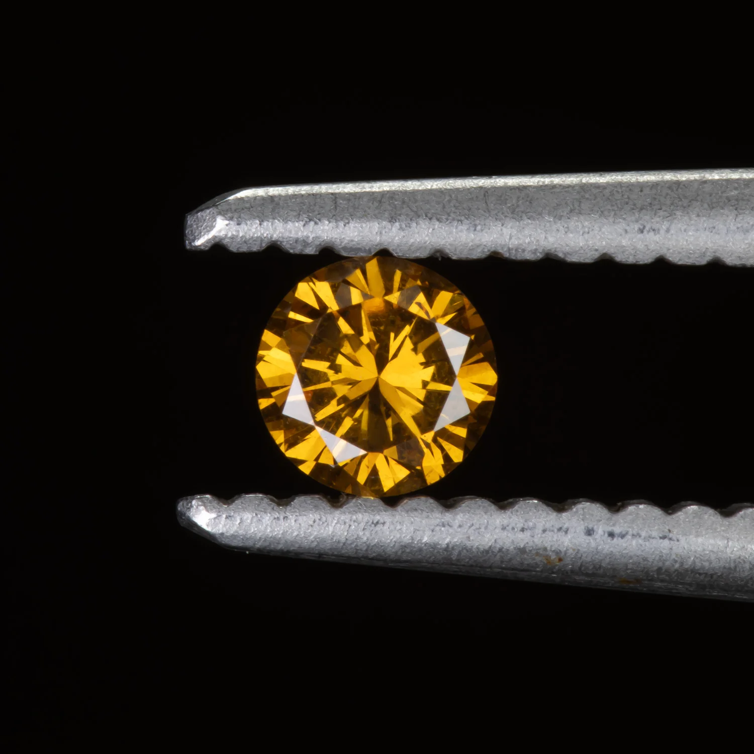0.16ct DIAMOND GIA CERTIFIED FANCY DEEP BROWN ORANGE SI1 ROUND CUT NATURAL LOOSE