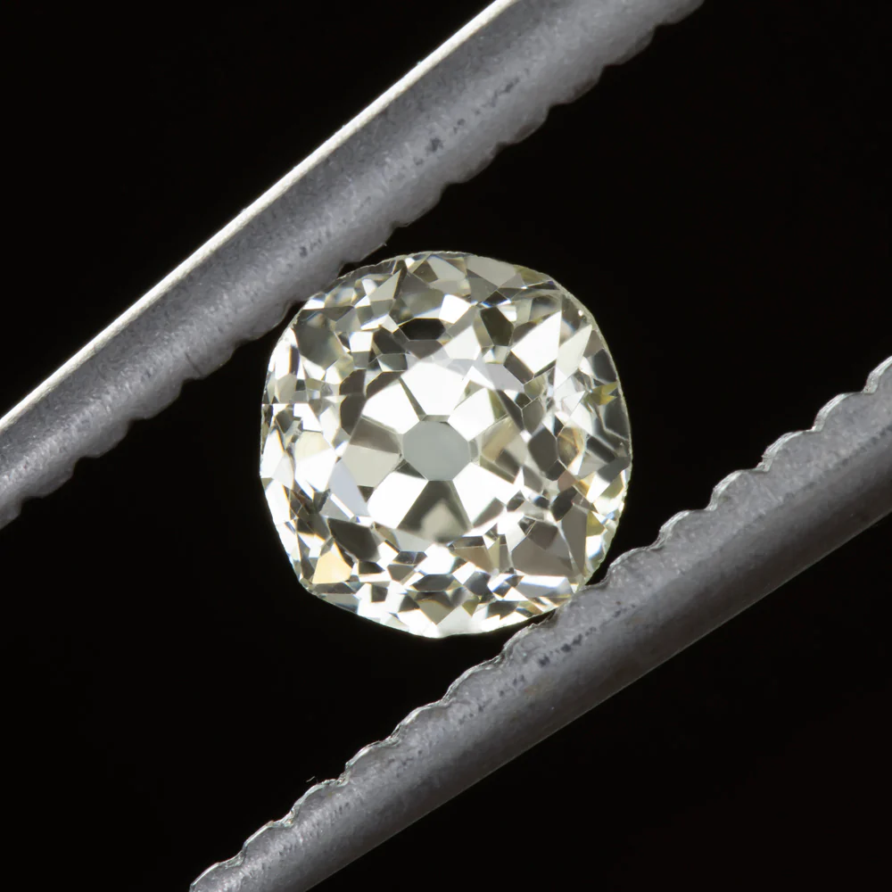 0.44ct OLD MINE CUT DIAMOND O-P VS2 ANTIQUE NATURAL ENGAGEMENT LOOSE ESTATE