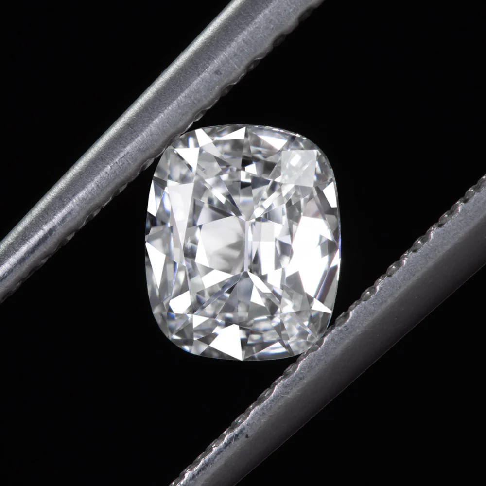 0.48ct GIA CERTIFIED DIAMOND F SI1 ANTIQUE CUSHION BRILLIANT ELONGATED NATURAL