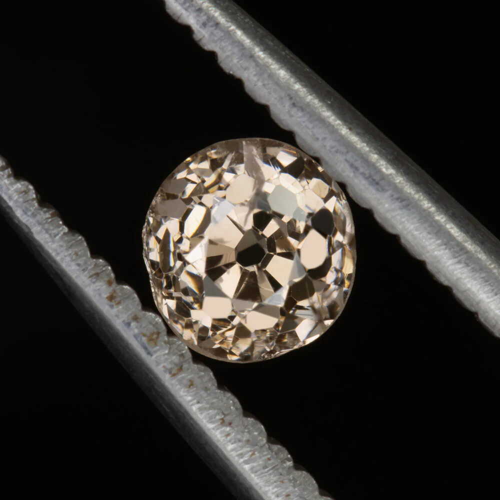 0.55ct OLD MINE CUT DIAMOND FANCY CHAMPAGNE COGNAC ANTIQUE LOOSE CUSHION 1/2ct