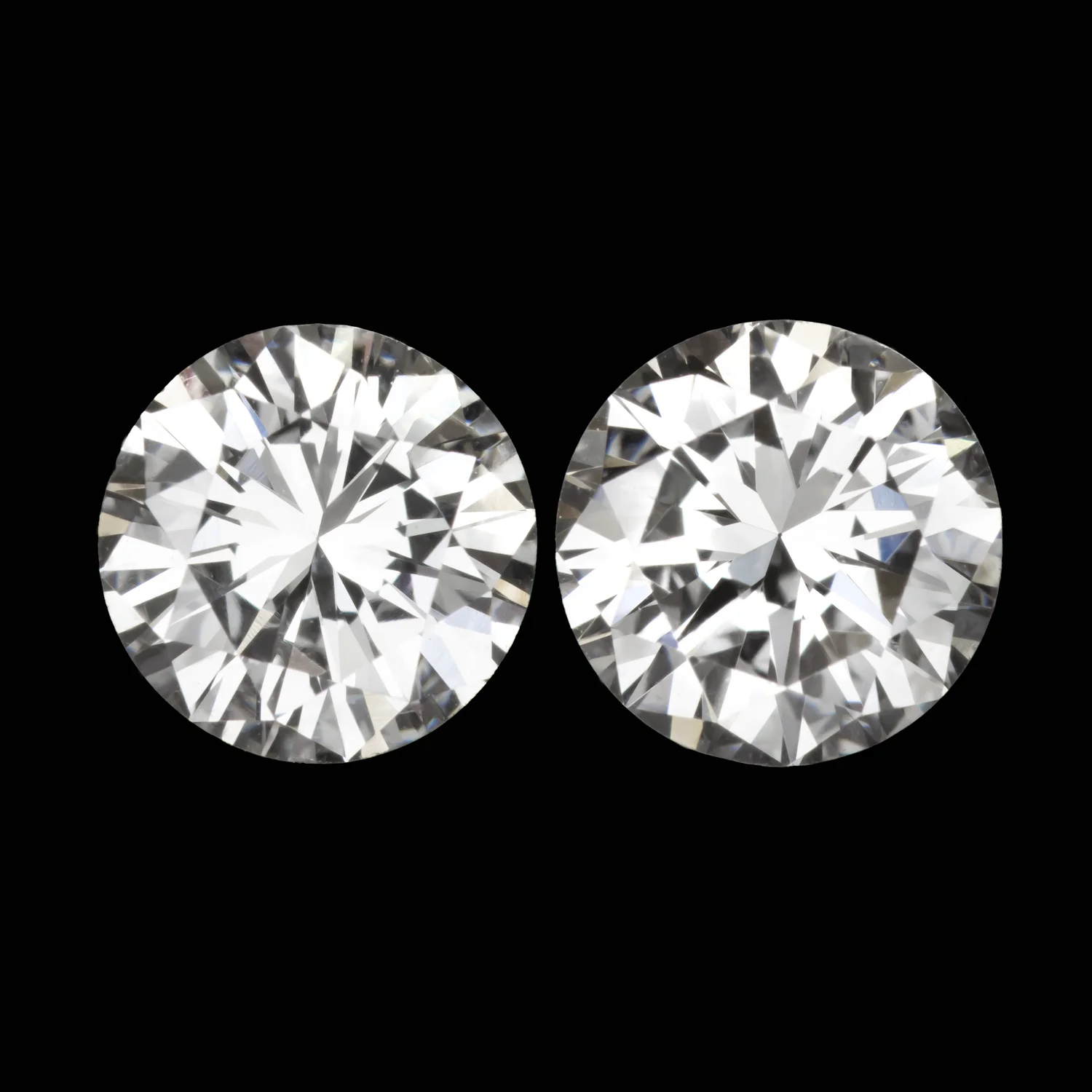 0.60ct ROUND BRILLIANT CUT I VS1-SI1 DIAMOND STUD EARRINGS LOOSE PAIR NATURAL