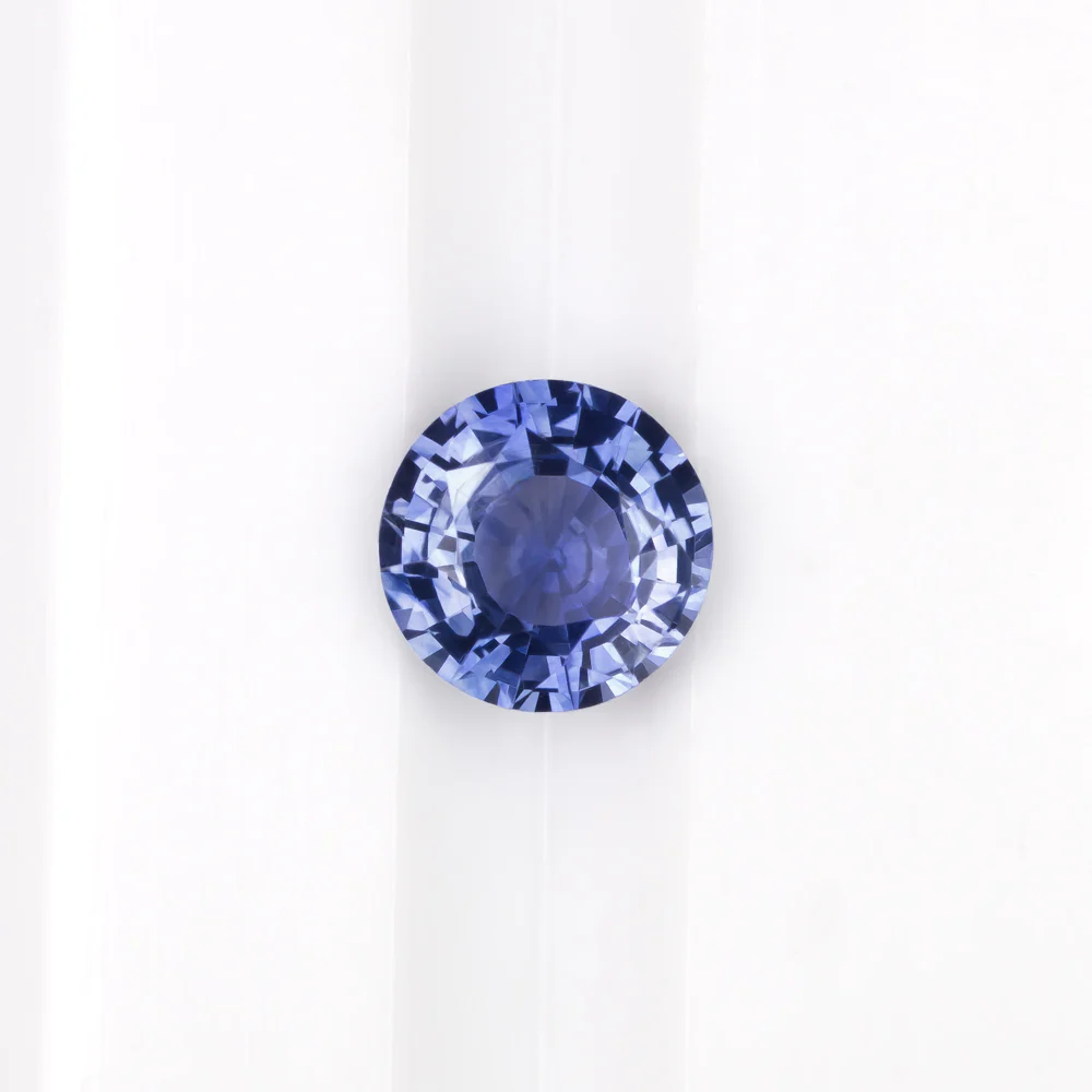 0.79ct ROUND CUT NATURAL SAPPHIRE CORNFLOWER BLUE GEMSTONE EARTH MINED 3/4ct