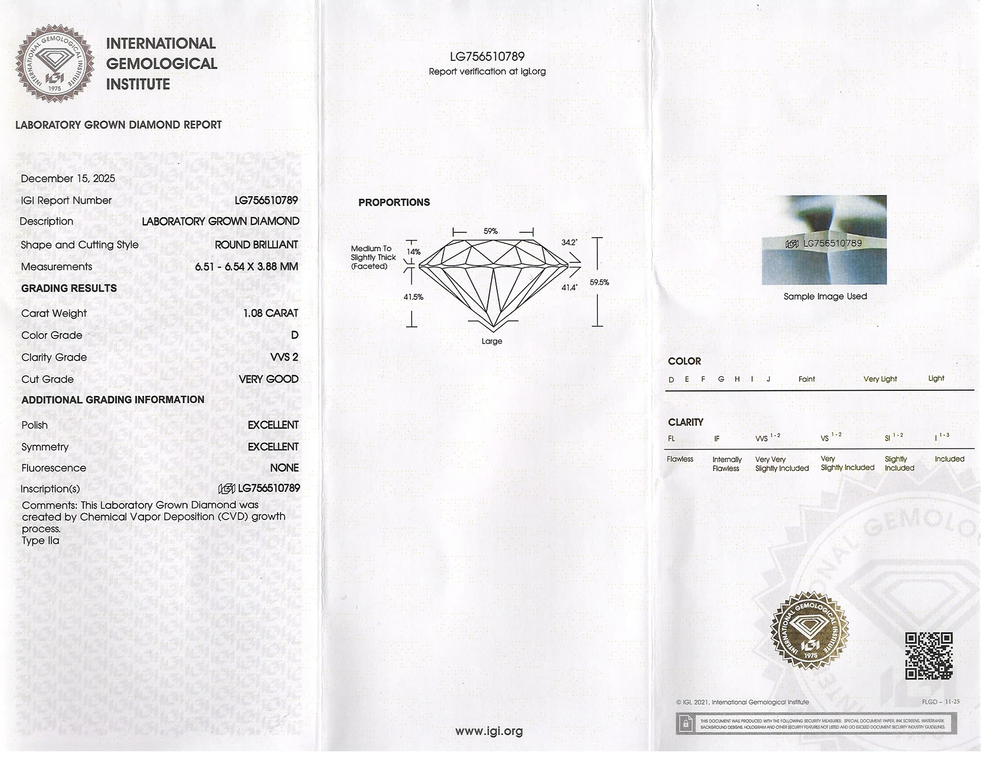 1.08ct OLD EUROPEAN CUT LAB CREATED DIAMOND CERTIFIED D VVS2 VINTAGE STYLE 1ct - Image 2