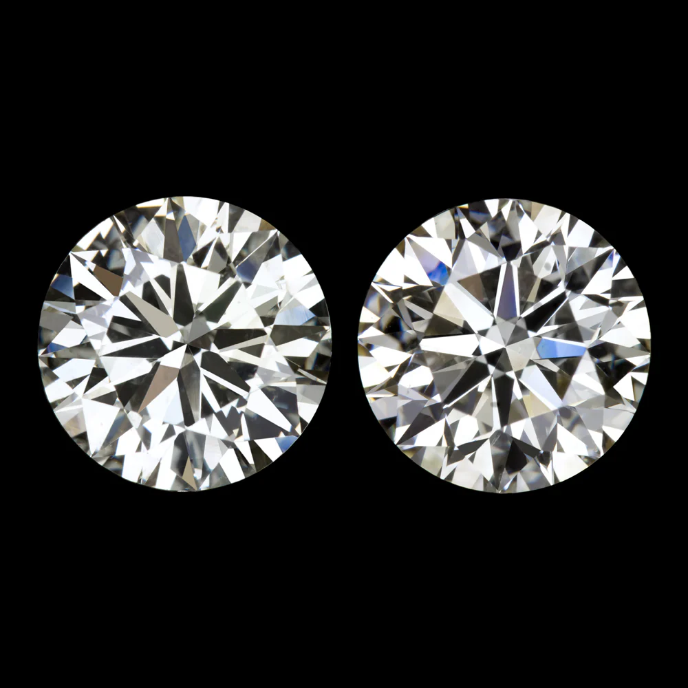 1.09ct EXCELLENT CUT I VS1-SI2 DIAMOND STUD EARRINGS ROUND LOOSE PAIR NATURAL