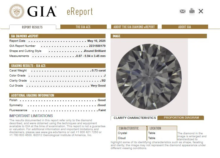 1.5 CARAT GIA CERTIFIED DIAMOND STUD EARRINGS ROUND CUT J VVS2-SI2 NATURAL PAIR - Image 3