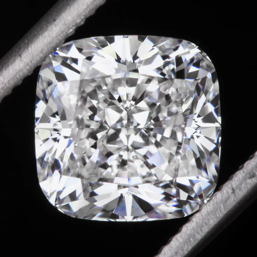 1.5 CARAT LAB CREATED DIAMOND F VS2 IGI CERTIFIED CUSHION CUT SQUARE SHAPE LOOSE