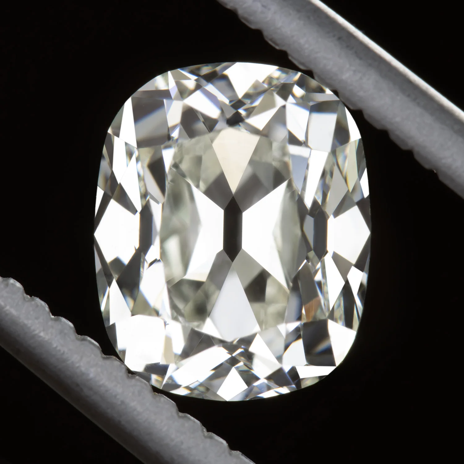 1.71ct OLD MINE CUT DIAMOND GIA CERTIFIED M VS2 ANTIQUE STYLE CUSHION ELONGATED