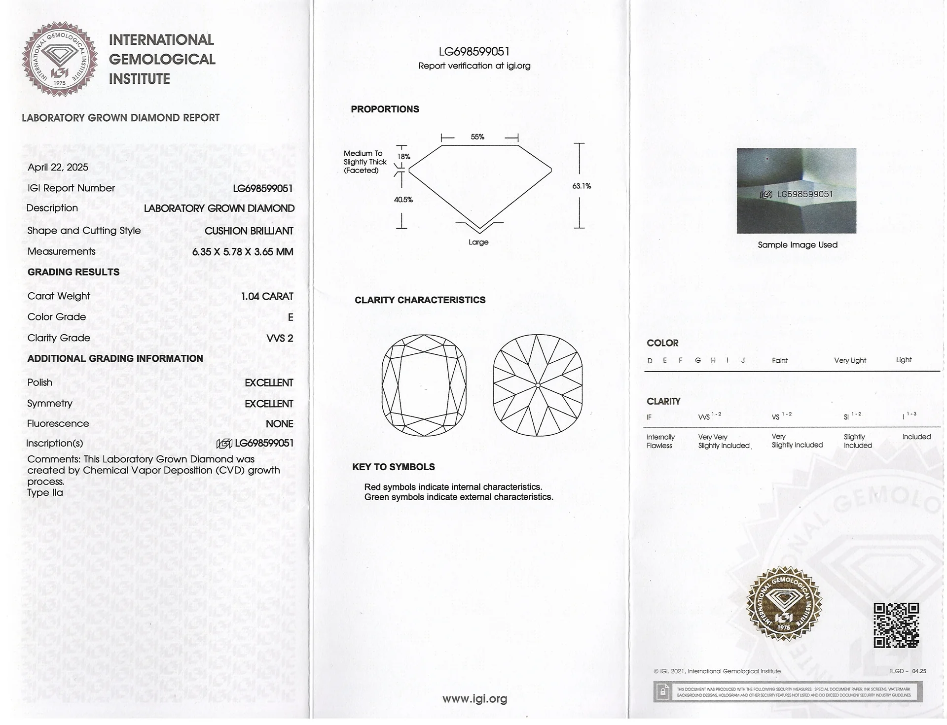 1 CARAT OLD MINE CUT LAB CREATED DIAMOND CERTIFIED E VVS2 ELONGATED CUSHION 1ct - Image 2