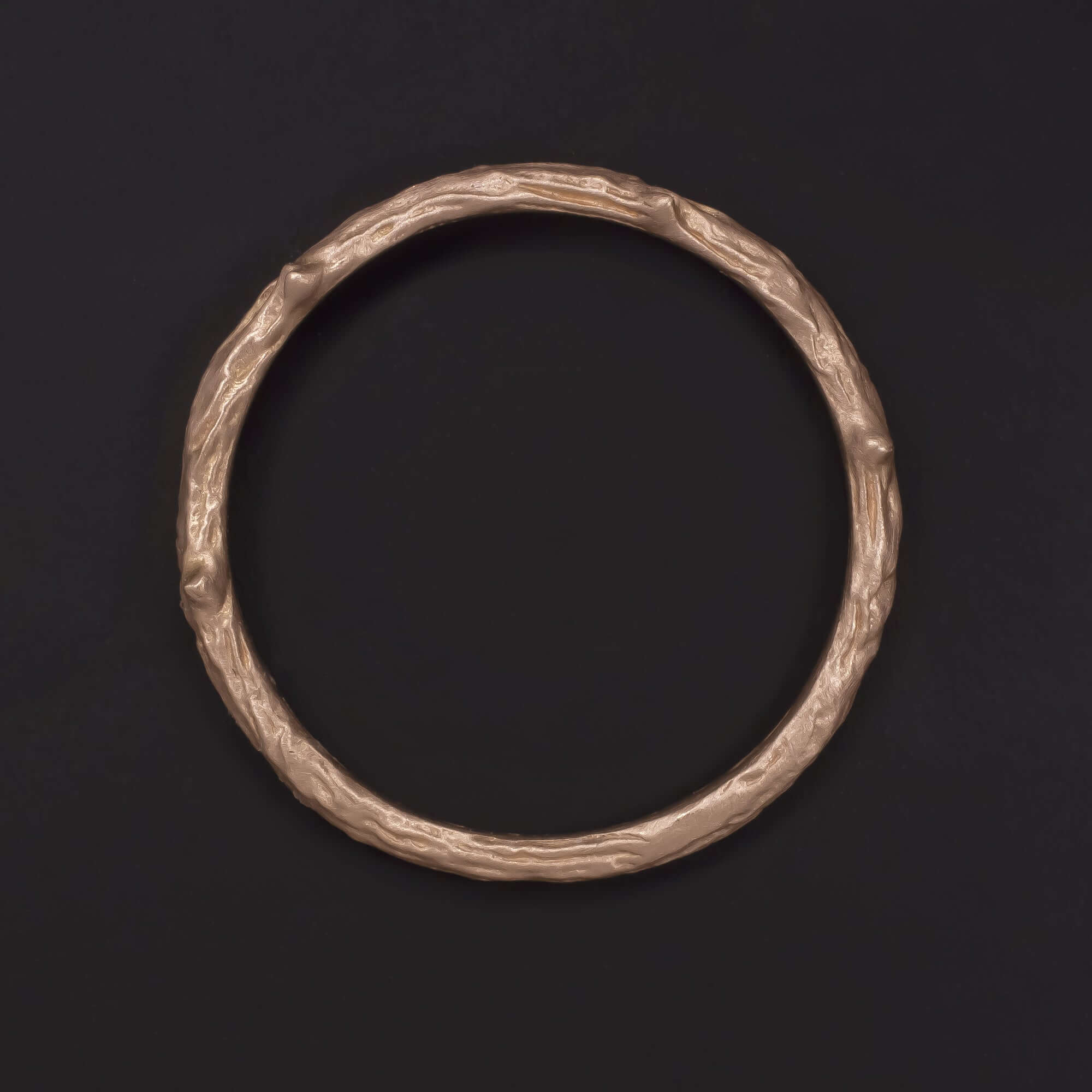 14K BRANCH STACKING RING RUSTIC BOHO ORGANIC WEDDING BAND ROSE GOLD VINE THORN - Image 2