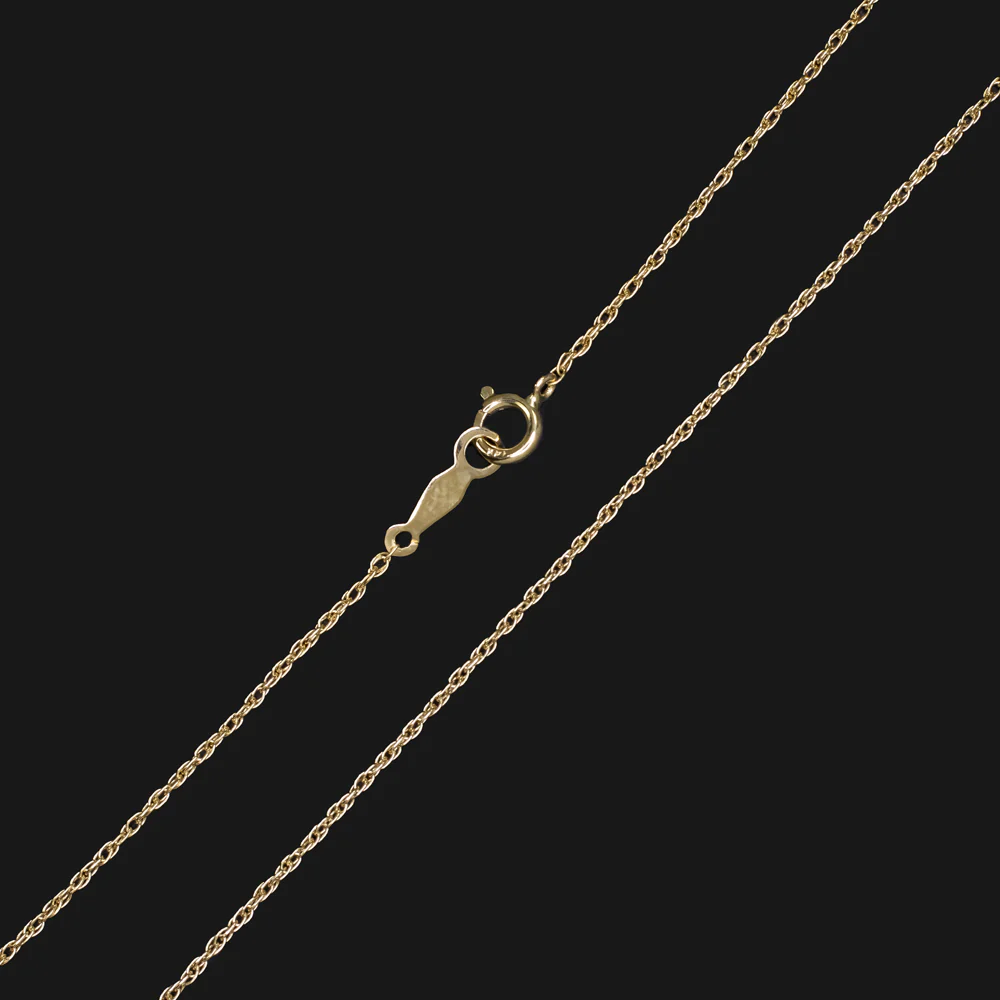 14k YELLOW GOLD BRAIDED CHAIN 15.5 INCH 1mm NECKLACE CLASSIC TWIST MENS LADIES - Image 2