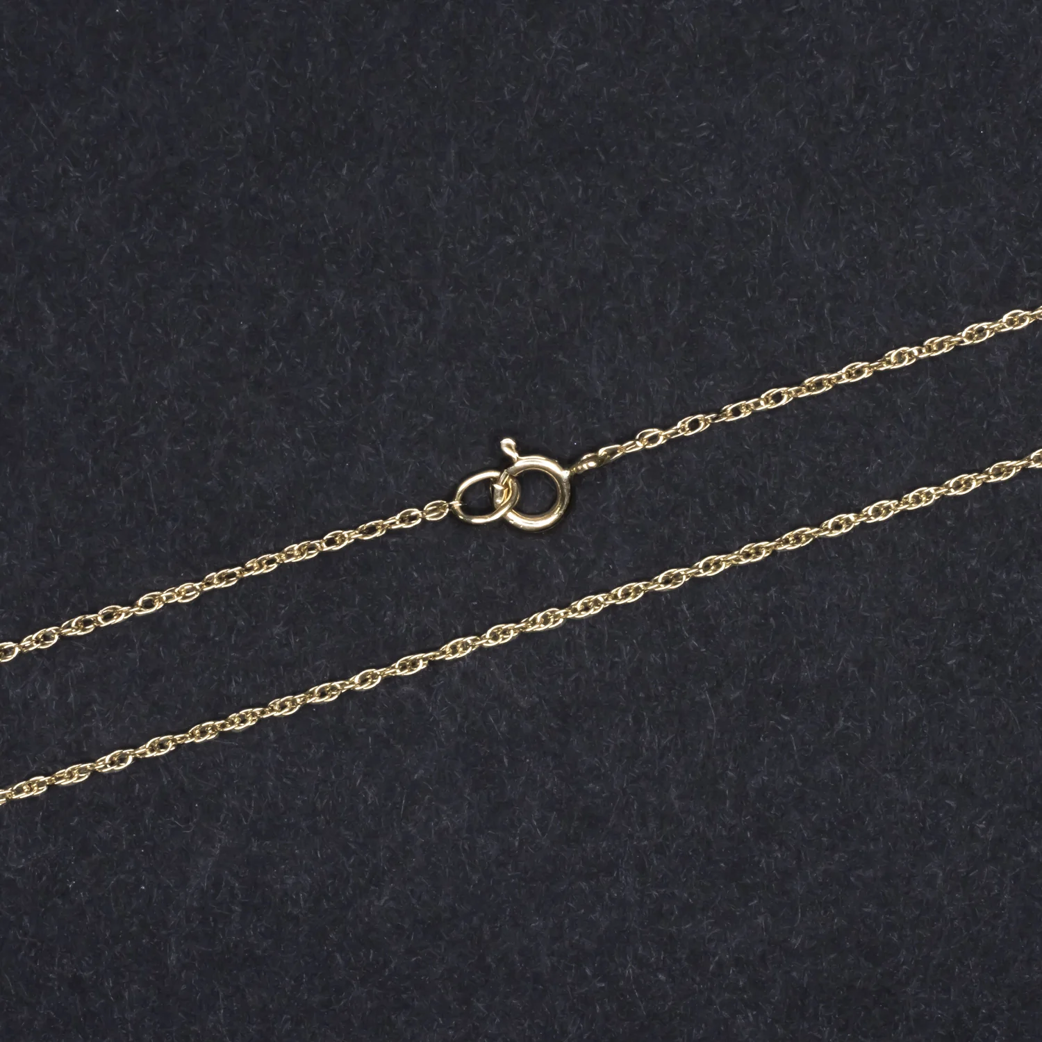14k YELLOW GOLD CABLE CHAIN 18in NECKLACE CLASSIC DAINTY THIN DOUBLE LINK SOLID - Image 2