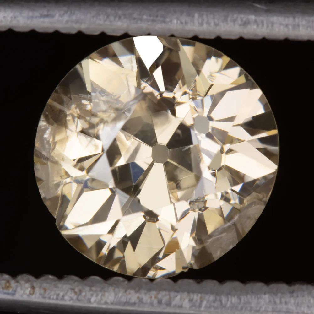 2.42ct FANCY CHAMPAGNE YELLOW OLD EUROPEAN CUT DIAMOND LOOSE NATURAL VINTAGE OEC