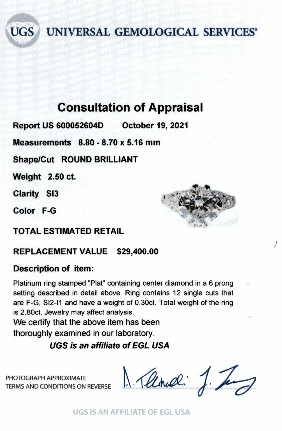 2.5 CARAT VINTAGE DIAMOND ENGAGEMENT RING CERTIFIED PLATINUM FILIGREE ROUND CUT - Image 3