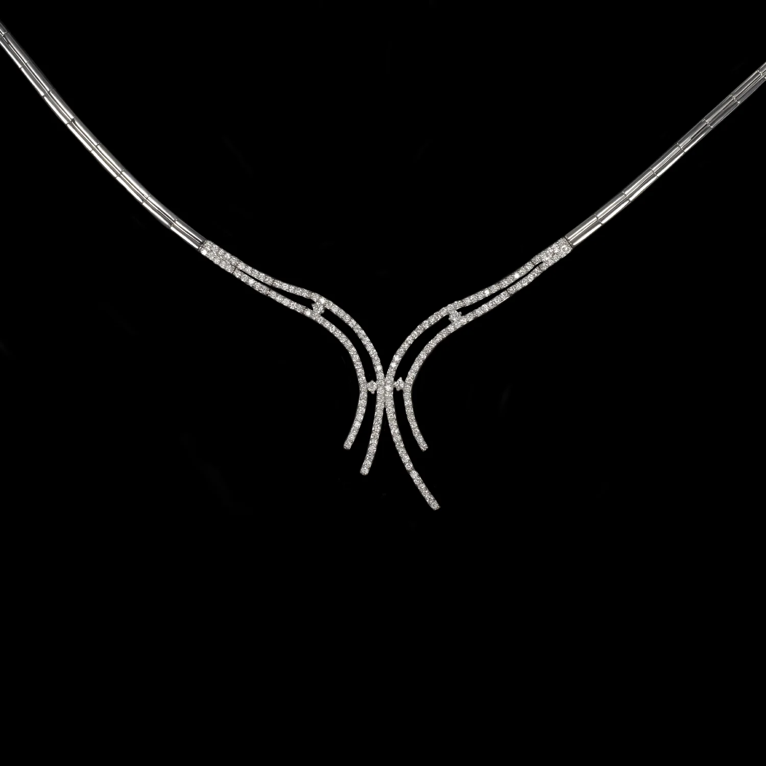 2.75ct NATURAL DIAMOND NECKLACE 14k WHITE GOLD 18in LARIAT FORMAL EVENT JEWELRY - Image 2