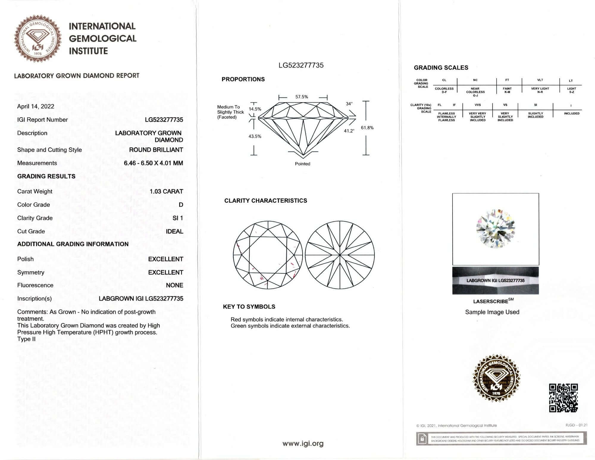 2 CARAT LAB CREATED DIAMOND STUD EARRINGS CERTIFIED D SI1 EXCELLENT ROUND PAIR - Image 2