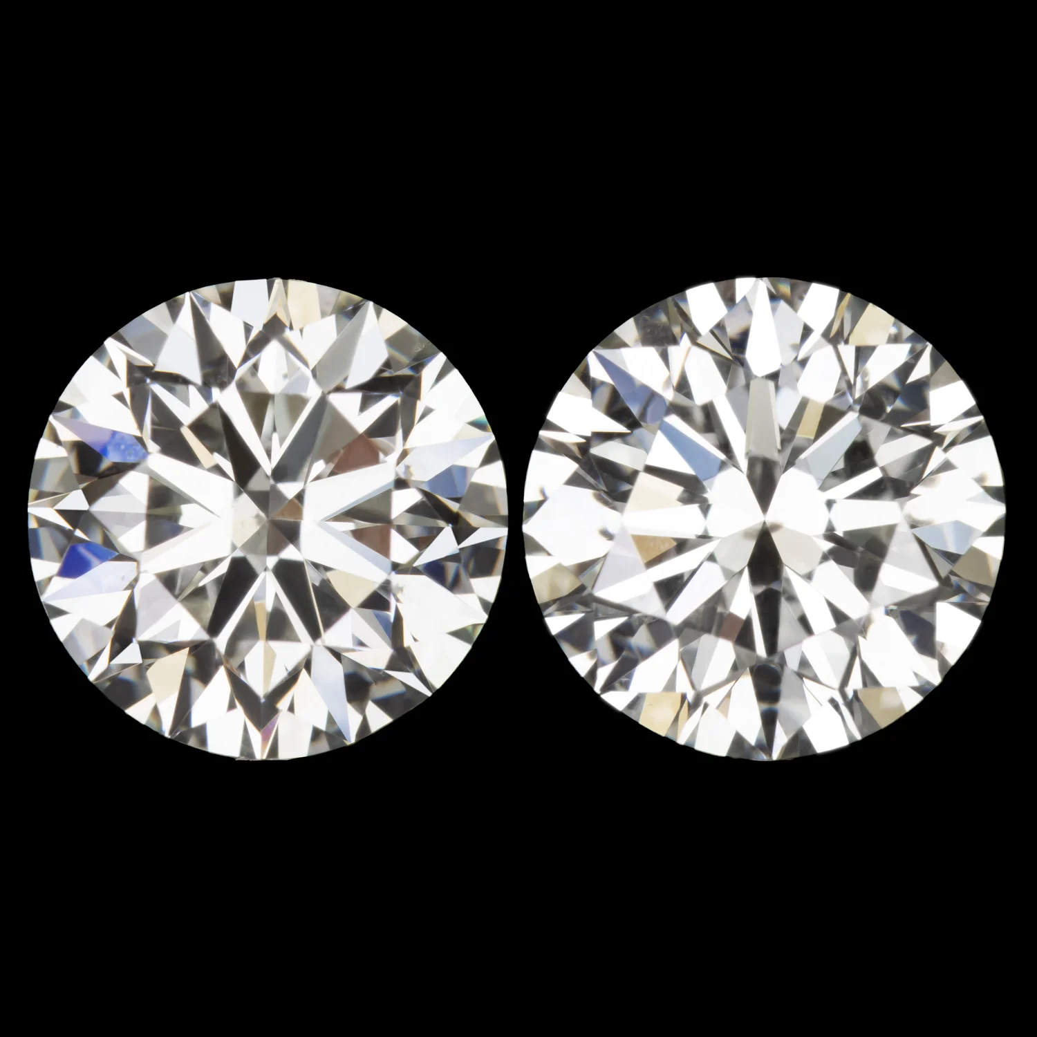 2ct GIA CERTIFIED DIAMOND STUD EARRINGS EXCELLENT ROUND CUT K SI2 NATURAL PAIR
