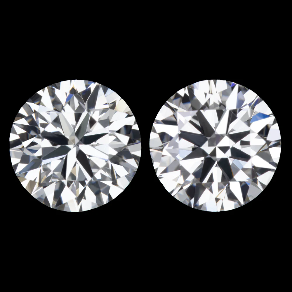 2ct GIA CERTIFIED DIAMOND STUD EARRINGS VERY GOOD ROUND CUT H VS2 NATURAL PAIR