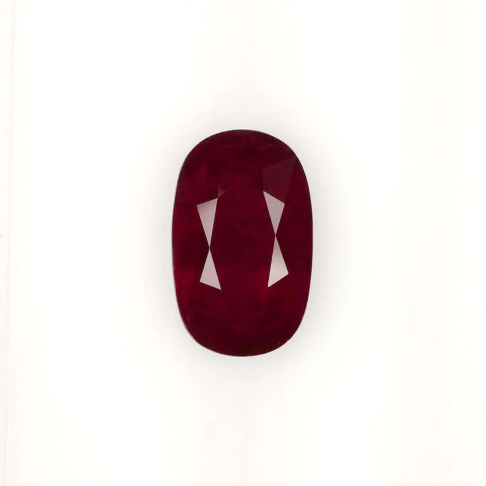 3.04ct NATURAL RUBY LONG CUSHION OVAL SHAPE CUT RICH RED GEMSTONE 3 CARAT 3ct