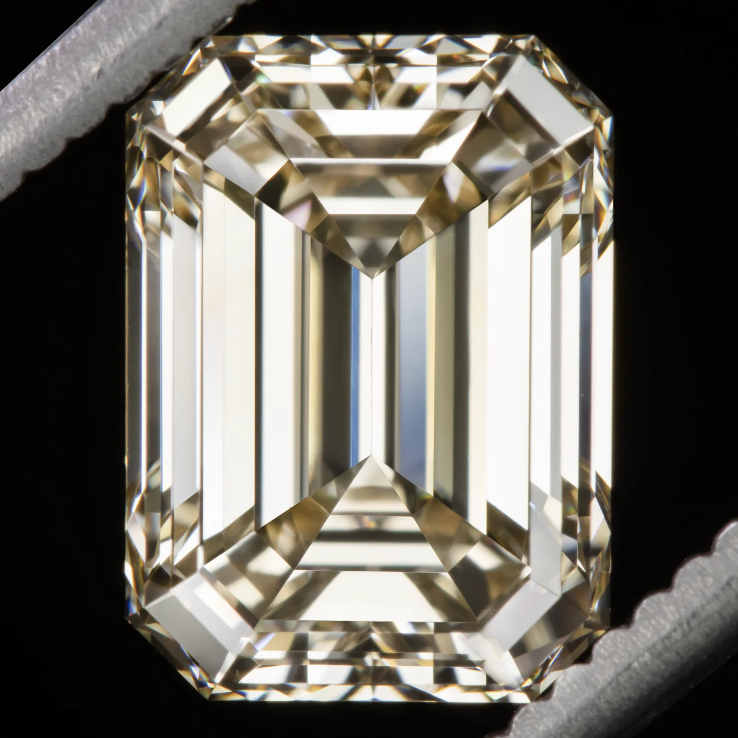 3.05ct EMERALD CUT DIAMOND GIA CERTIFIED W-X VS2 CHAMPAGNE LOOSE NATURAL 3 CARAT
