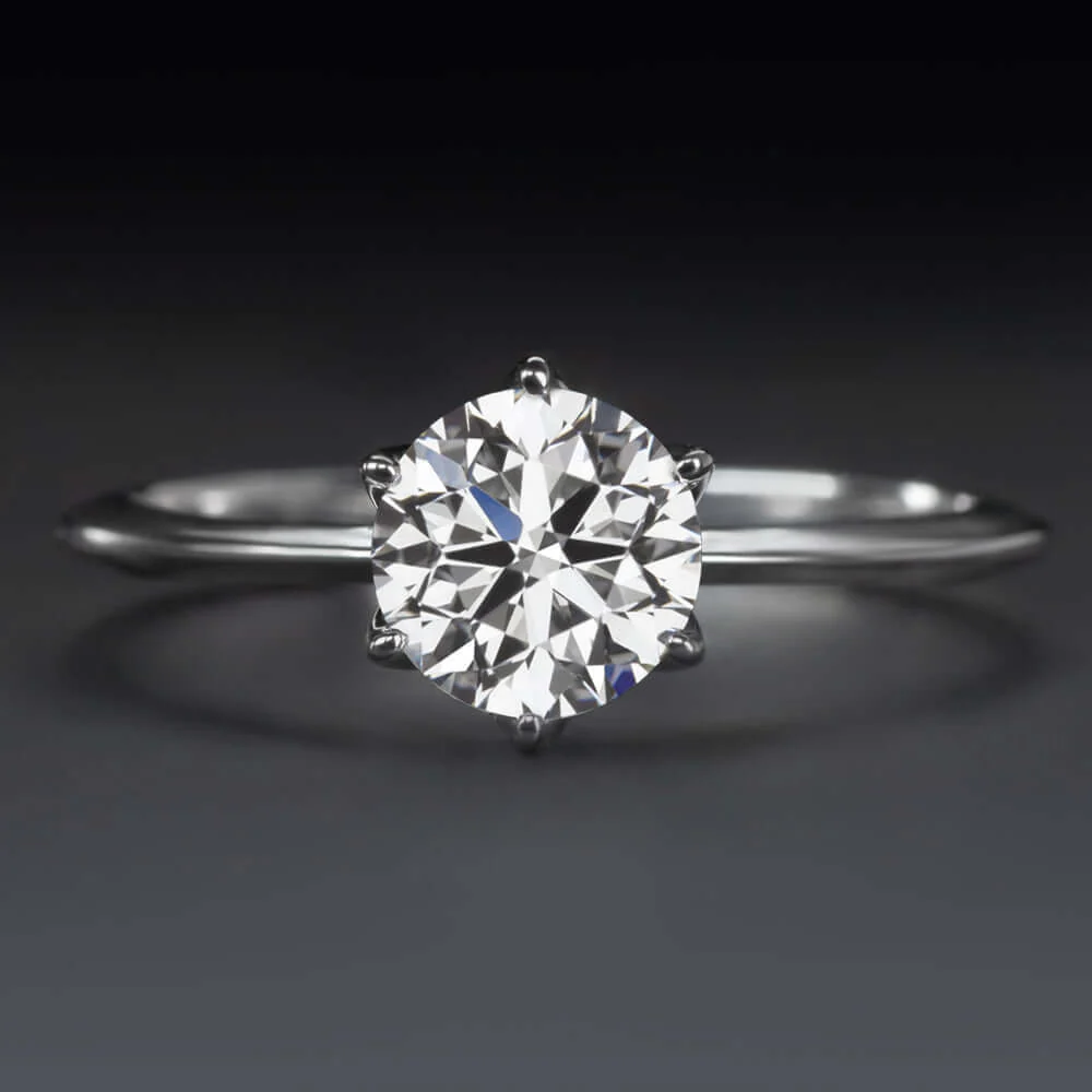 3/4 CARAT LAB CREATED DIAMOND ENGAGEMENT RING D VVS-VS PLATINUM ROUND SOLITAIRE