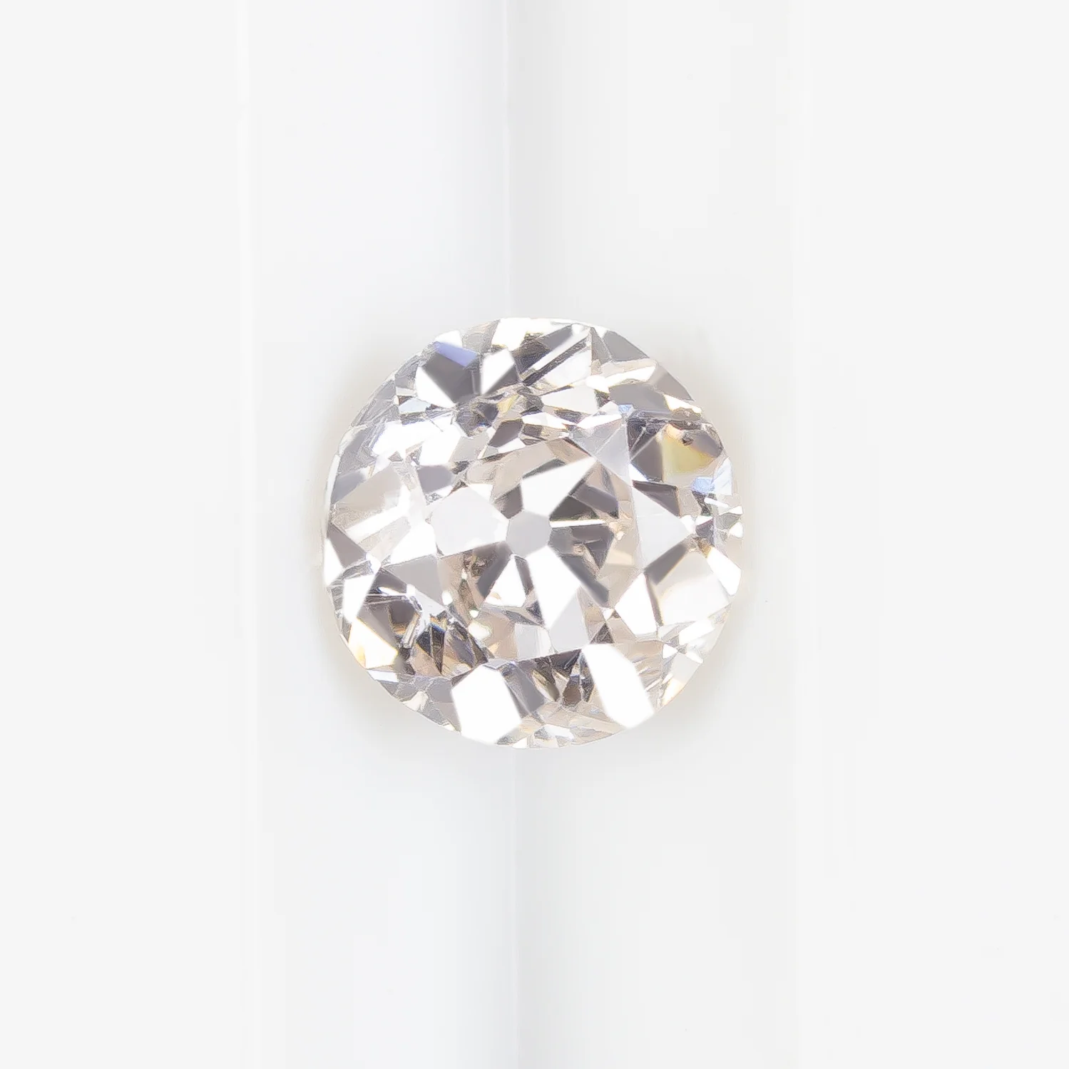 3/4ct LIGHT PEACH OLD MINE CUT DIAMOND ANTIQUE NATURAL PINK LOOSE 5.5mm ESTATE - Image 2