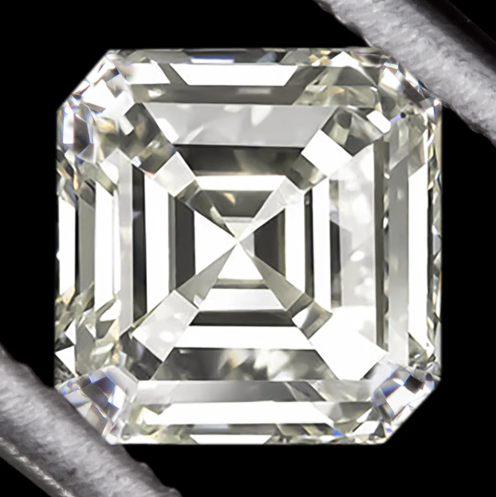 3.87ct ASSCHER CUT DIAMOND GIA CERTIFIED K VVS2 LOOSE NATURAL SQUARE STEP CUT