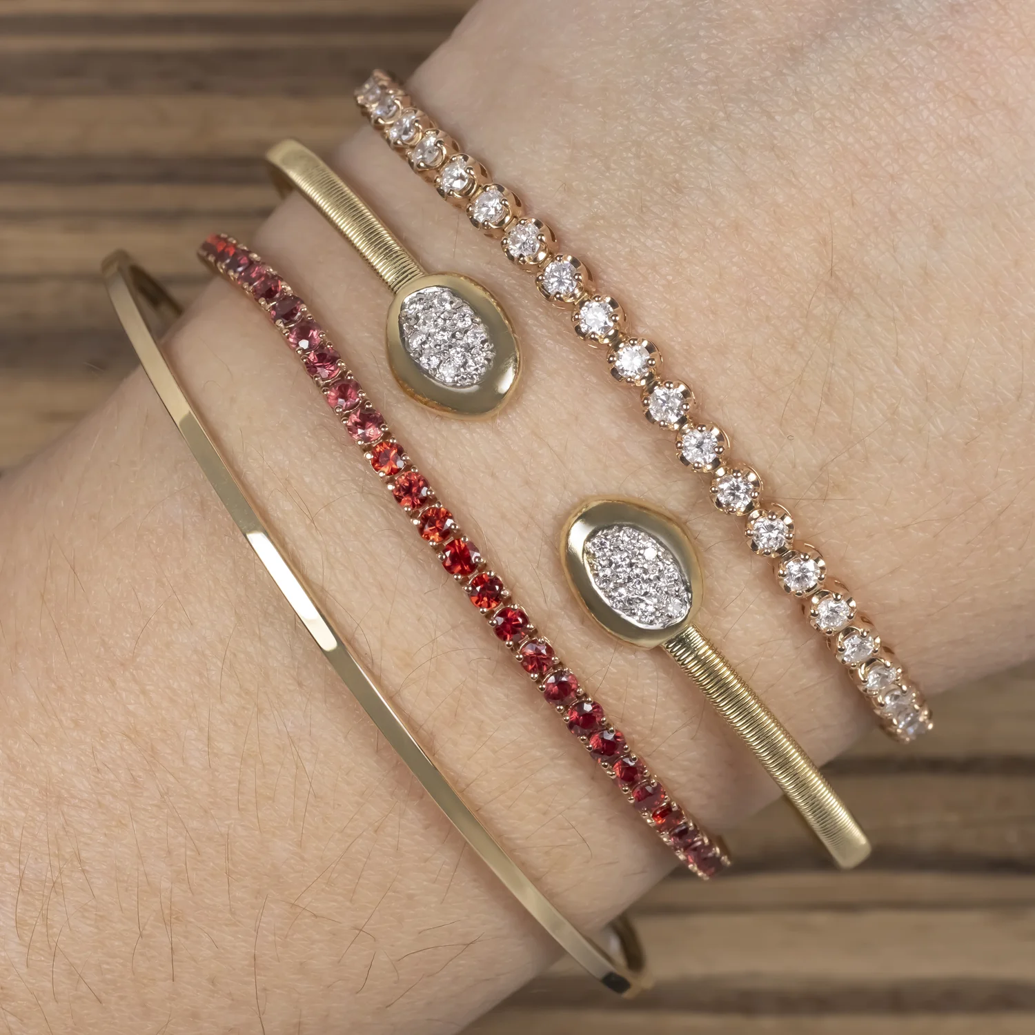 3 CARAT VERY GOOD CUT DIAMOND TENNIS BRACELET ROSE GOLD ROUND BRILLIANT CLASSIC - Image 4