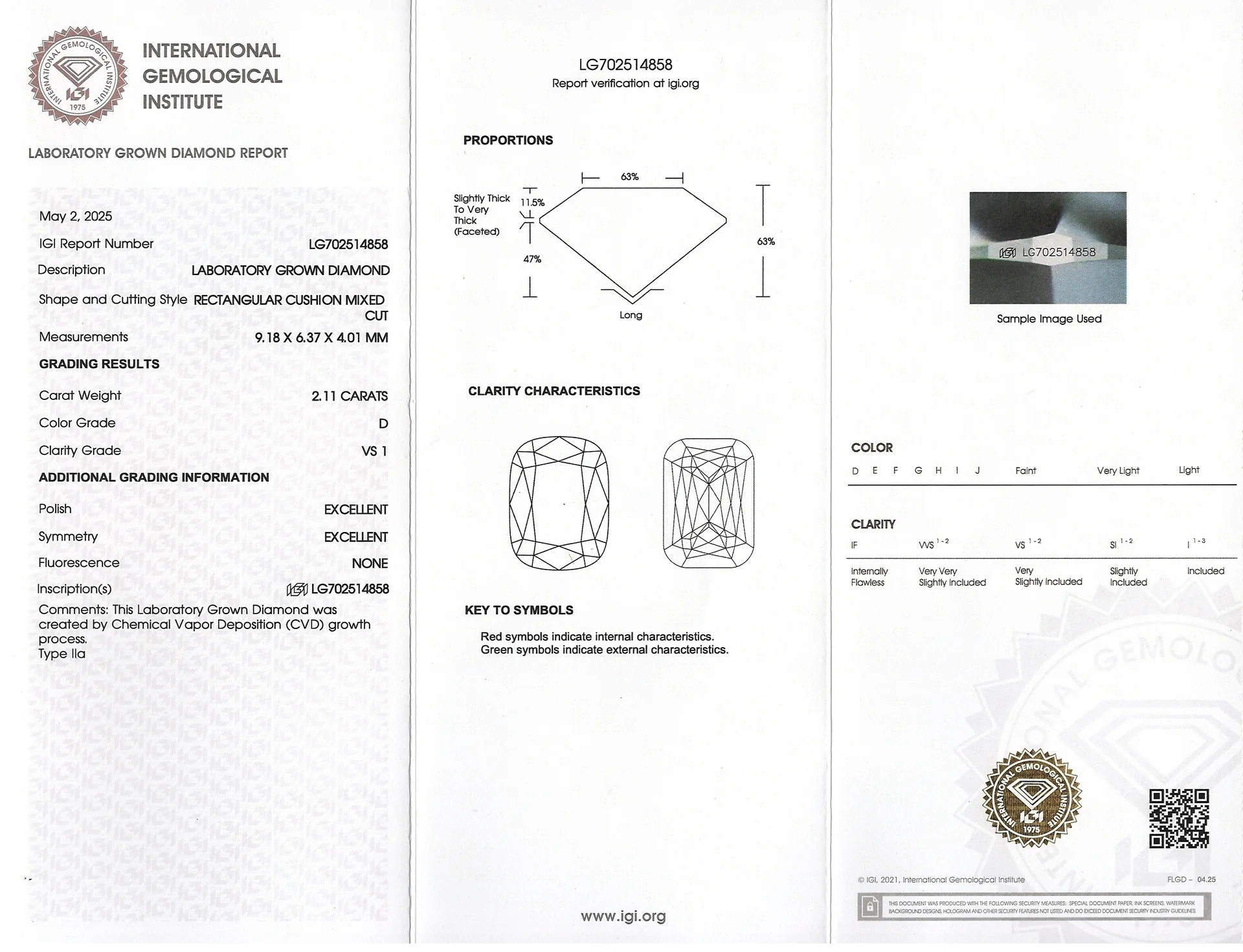 4.23ct LAB CREATED DIAMOND STUD EARRINGS ASHOKA CRISS CUT CERTIFIED CUSHION - Image 2