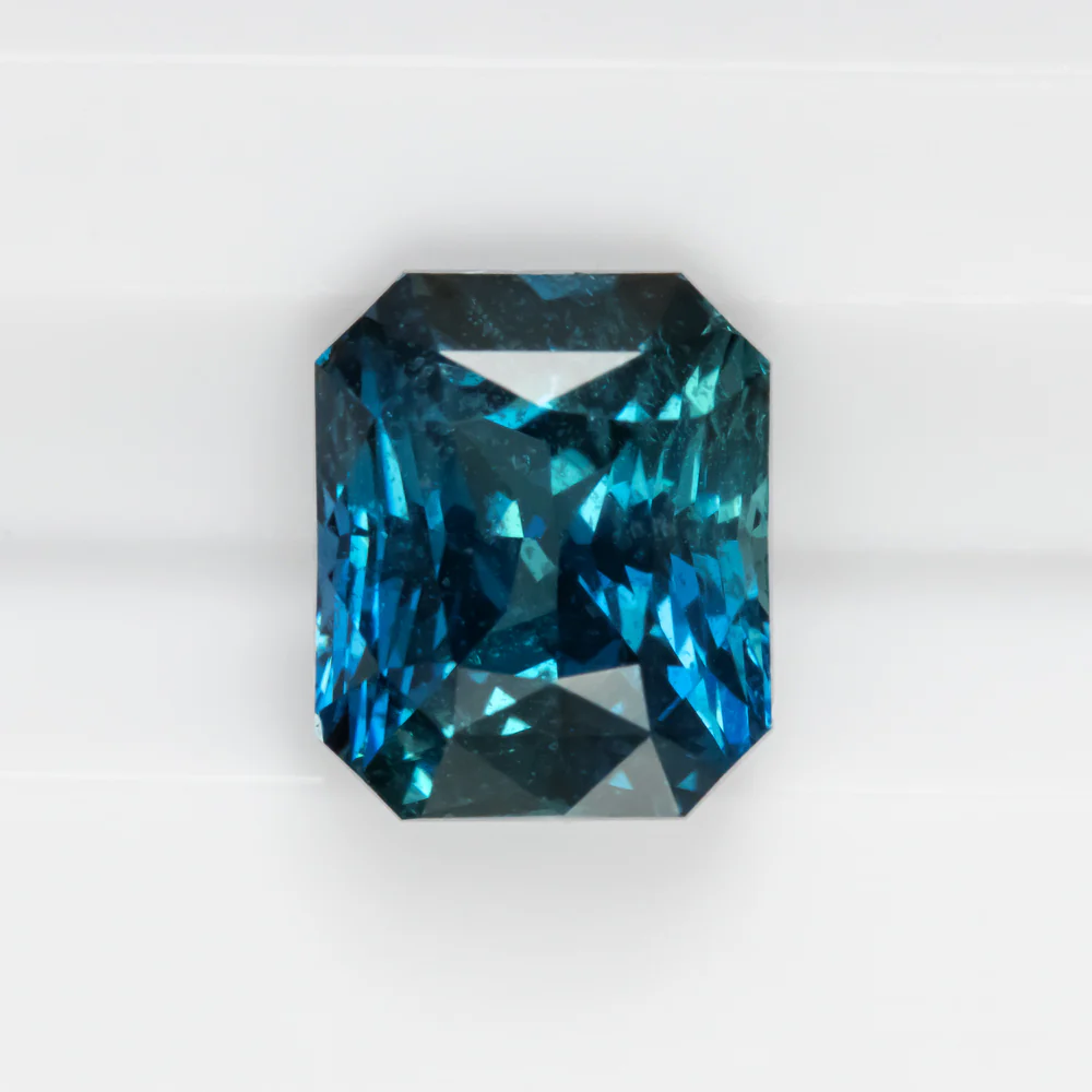 5.04ct GIA CERTIFIED NO HEAT SAPPHIRE TEAL BLUE GREEN RADIANT CUT LOOSE 5 CARAT