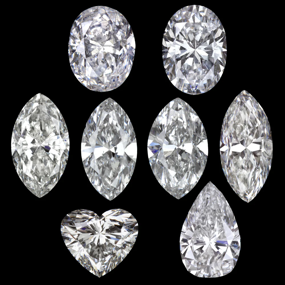 5.62ct LOOSE DIAMOND 8 STONE PARCEL OVAL MARQUISE HEART PEAR SHAPE LOT NATURAL
