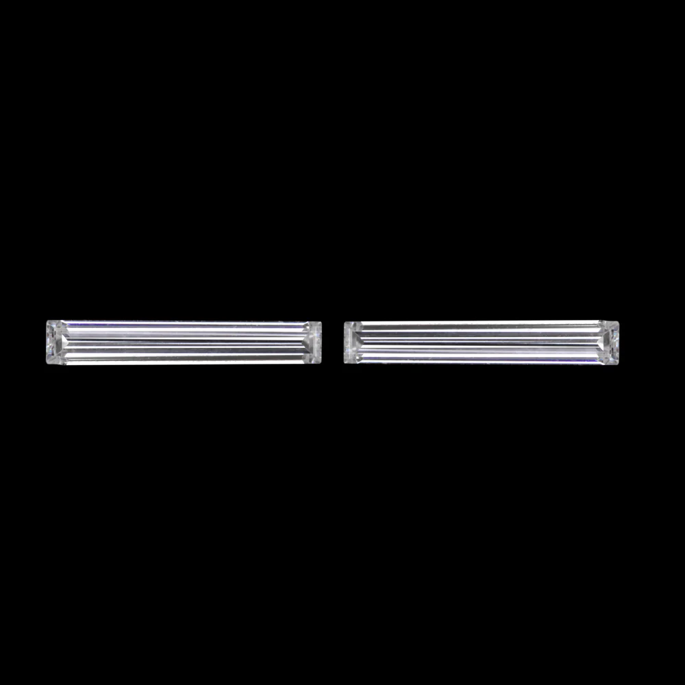 5.8mm LONG BAGUETTE CUT DIAMOND MATCHING PAIR F VS LOOSE ACCENT STONES 0.08ct