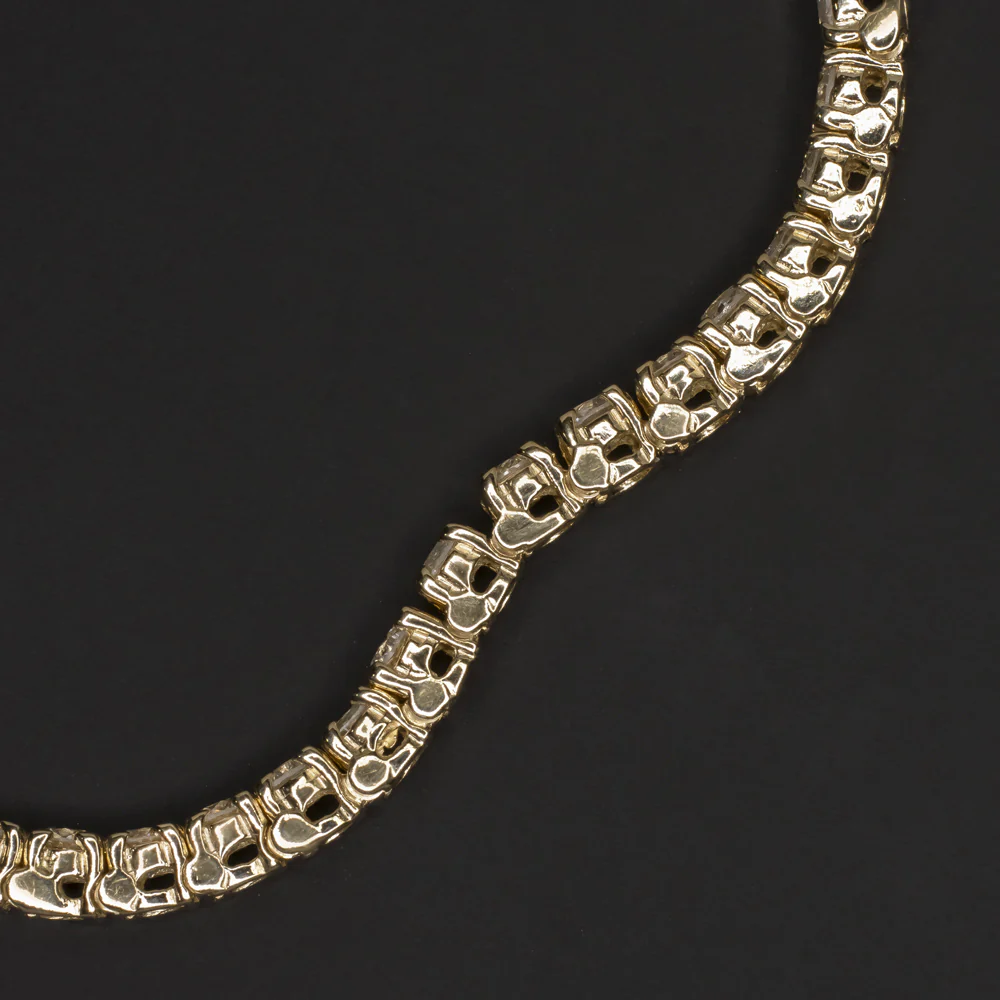 5 CARAT NATURAL DIAMOND TENNIS BRACELET 14k YELLOW GOLD ROUND BRILLIANT CUT 5ct - Image 3