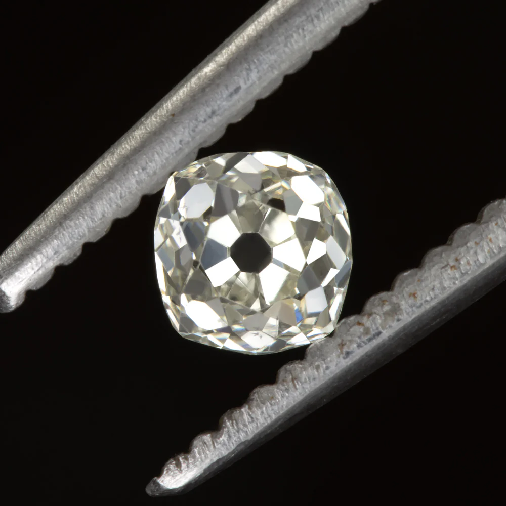 OLD MINE CUT DIAMOND LOOSE 1800s ANTIQUE NATURAL 1/2ct CUSHION SHAPE CUT ESTATE