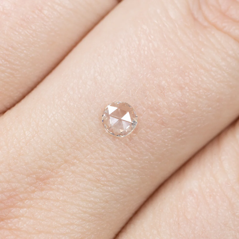 ROSE CUT DIAMOND 0.18ct I VS2 4.2mm LOOSE NATURAL EARTH MINED ROUND 1/5ct - Image 2