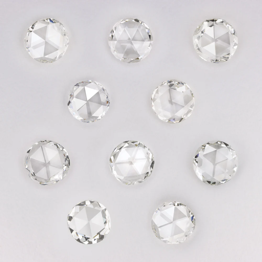 ROSE CUT DIAMOND 10 STONE PARCEL F-G VVS-VS LAYOUT ROUND NATURAL EARTH MINED