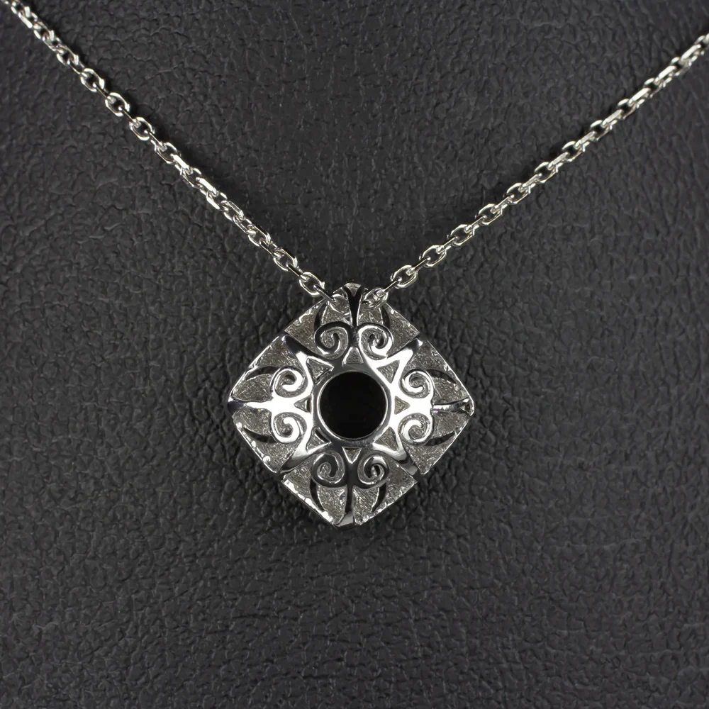 VINTAGE STYLE DIAMOND PENDANT SEMI MOUNT SETTING ART DECO ROUND NATURAL NECKLACE - Image 3